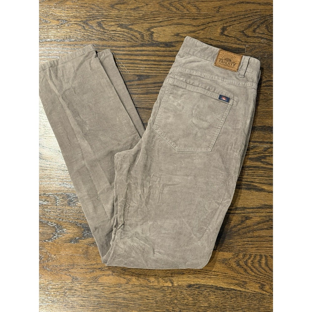 Faherty Brand Mens Gray‎ Stretch Terry 5-Pocket Classic Trouser Pants Size 31x30